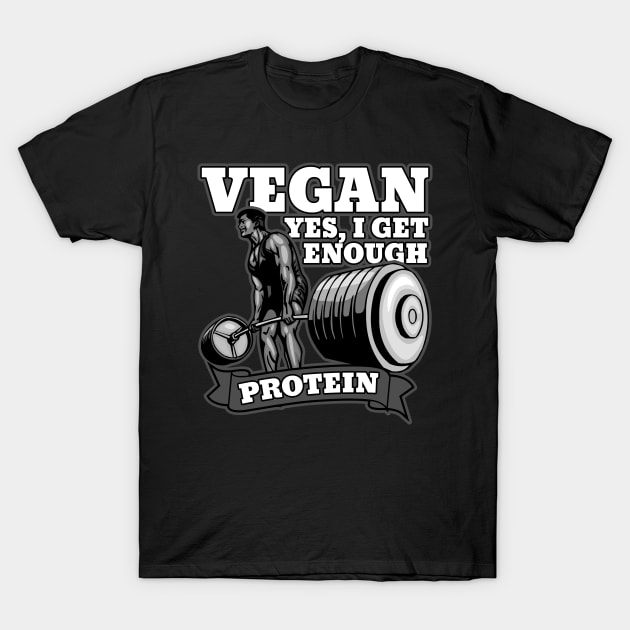 Vegan Bodybuilder Protein T-Shirt by RadStar